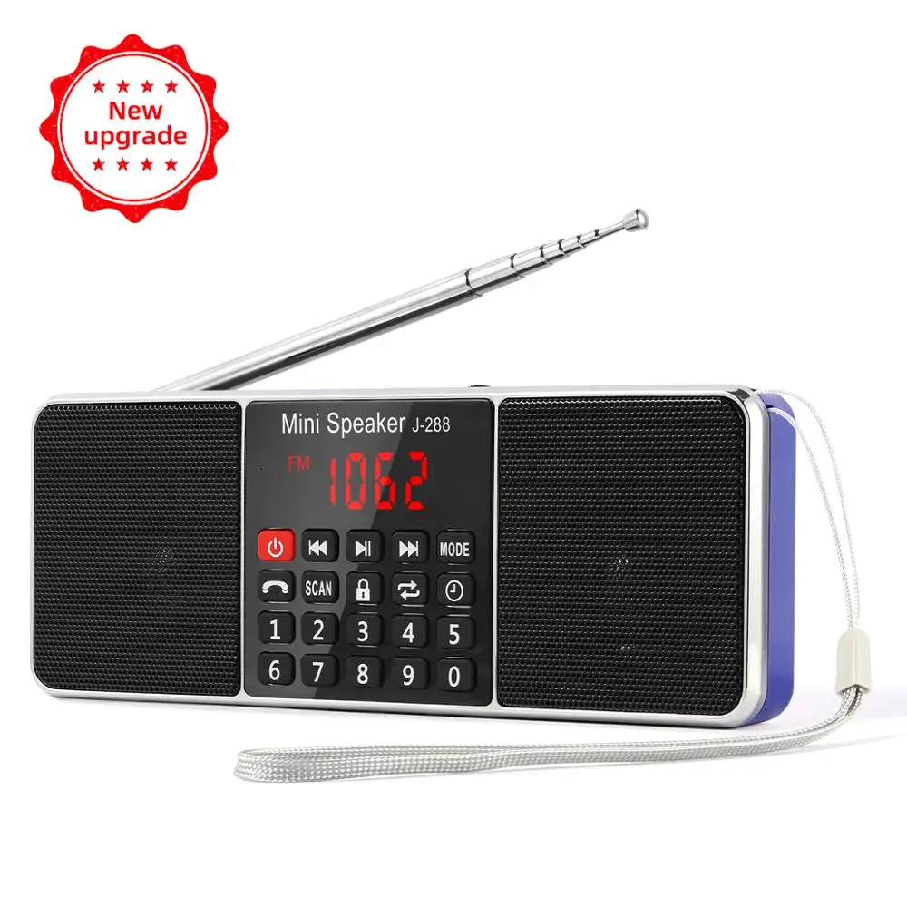 as picture PRUNUS L-288 портативный радиоприемник am fm радио приемник стерео Bluetooth динамик Поддержка TF карты/AUX/u-диск MP3 play USB Перезаряжаемый - Цвет: as picture