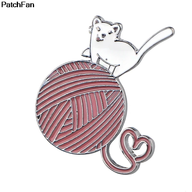 20 шт./лот Patchfan милый кот цинк галстук мультфильм забавные булавки броши для рюкзака, одежды для мужчин и женщин шляпа Декоративные значки медаль A2549
