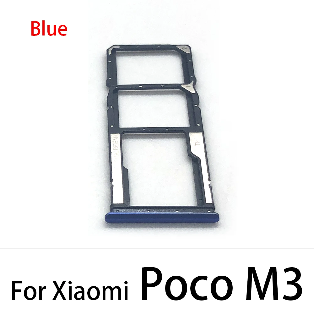 Sim Card Slot Lade Houder Voor Xiaomi Poco M3 Sd-kaart Lade Houder Telefoon Vervangende Onderdelen Voor Xiaomi Poco F3 sim Kaart Lade