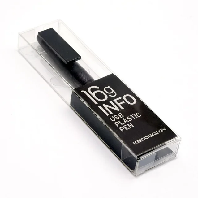 KACO информация 16g USB гелевая ручка матовый полупрозрачный многофункциональная нейтральная ручка для бизнеса/канцелярские принадлежности для студентов - Цвет: Черный