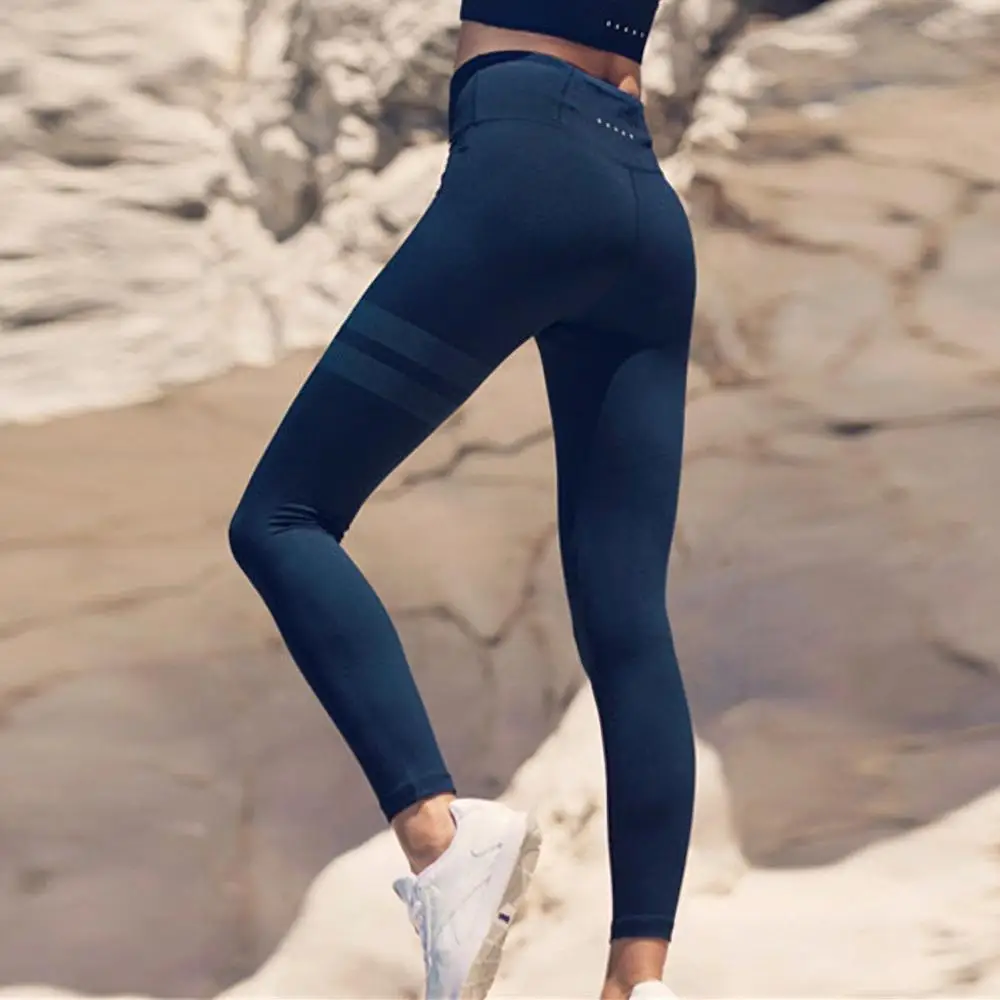 Blue Pants Спортивные Леггинсы для тренажерного зала, Леггинсы для йоги, женские леггинсы для тренировок, фитнеса, пробежек, пробежек, трико для спортзала, Стрейчевые спортивные Леггинсы для йоги - Цвет: Blue Pants