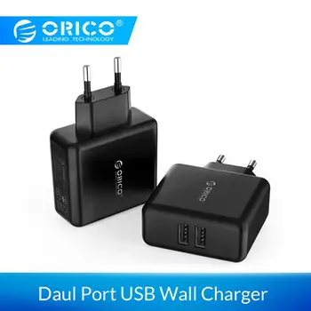 

ORICO USB Portable Wall Charger Travel Charger Adapter With 2 Port 15W Max EU Plug for iPhone for iPhone Accessories for Xiaomi