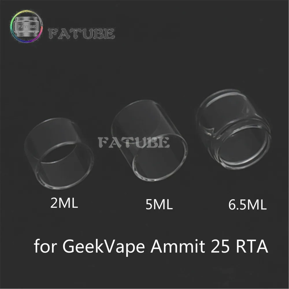 

3PCS FATUBE Pipes Cigarette Accessories for Glass TUBE for GeekVape Ammit 25 RTA Atomizer 2ml&5ml&6.5ml