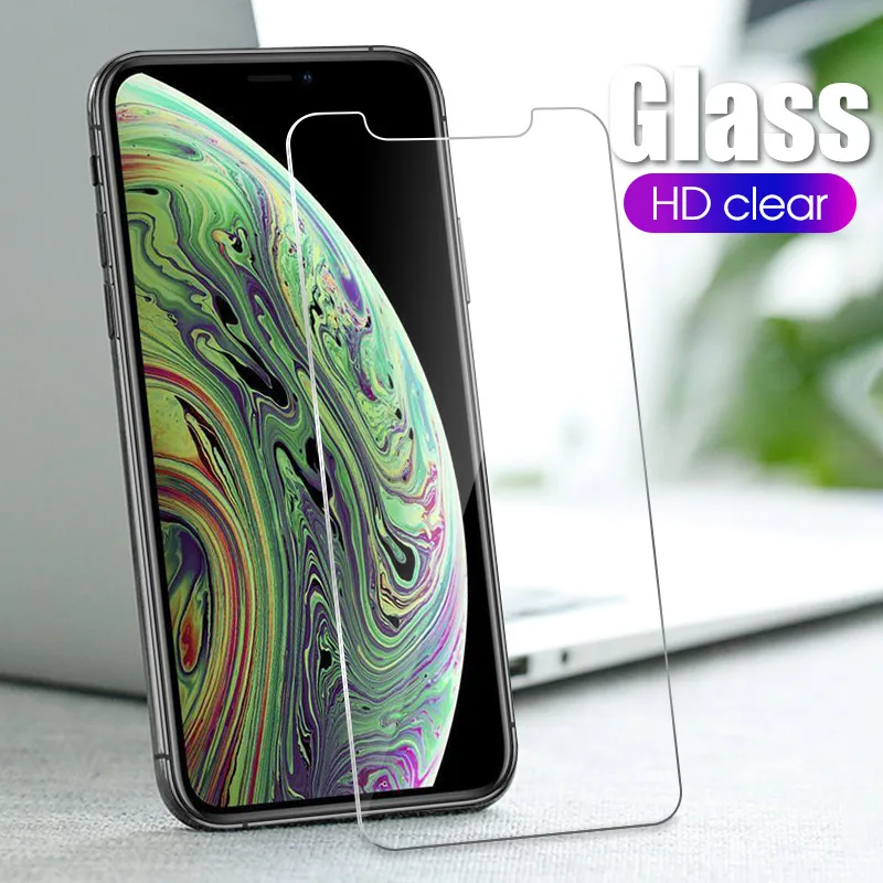9H для экрана из закаленного стекла iPhone 11 Pro MAX 2019 X S R XR XS 7 8 6 Plus 5 5S 5C SE 4 4S экран