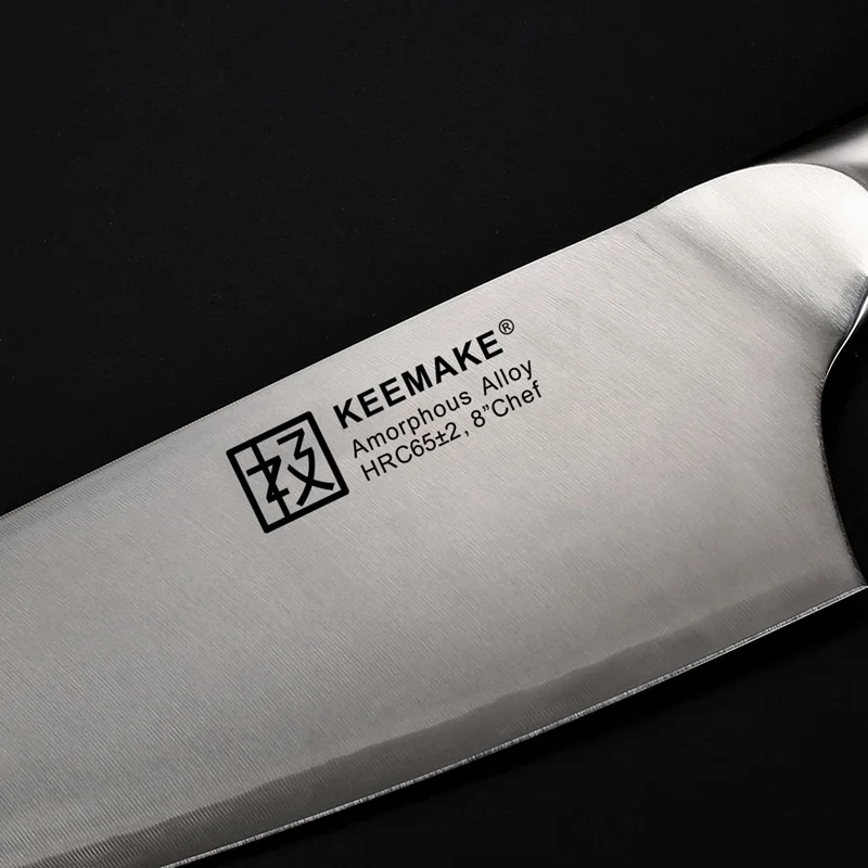 KEEMAKE Высокое качество " дюймовый нож шеф-повара жидкий металлический стальной нож острые кухонные ножи G10+ S/S ручка для резки мяса овощей инструмент