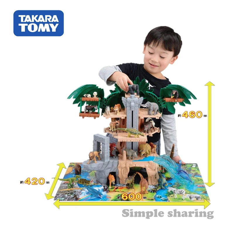 Takara Tomy Tomica Ania Forest Animal Temple Kit литая фотография для детей|Игровые фигурки и