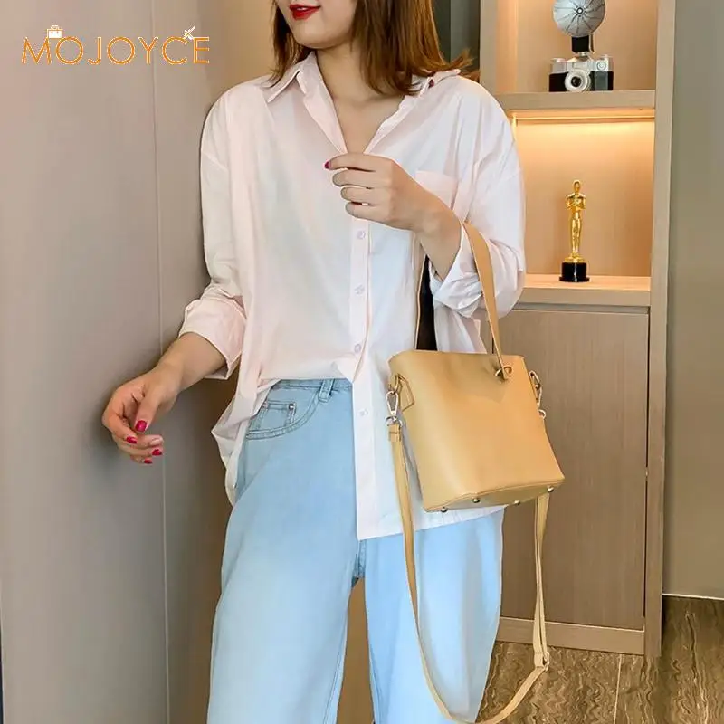 

PU Leather Women Bucket Bags Strap Zipper Women Handbags Lady Shoulder Bags Large Capacity Ladies Handbags Dropshipping