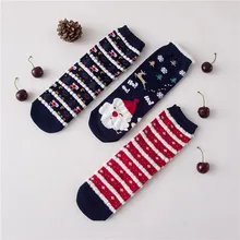 3 пар/лот; коллекция года; зимние рождественские носки; забавные Рождественские Носки с рисунком снежинок и елки; модные теплые носки