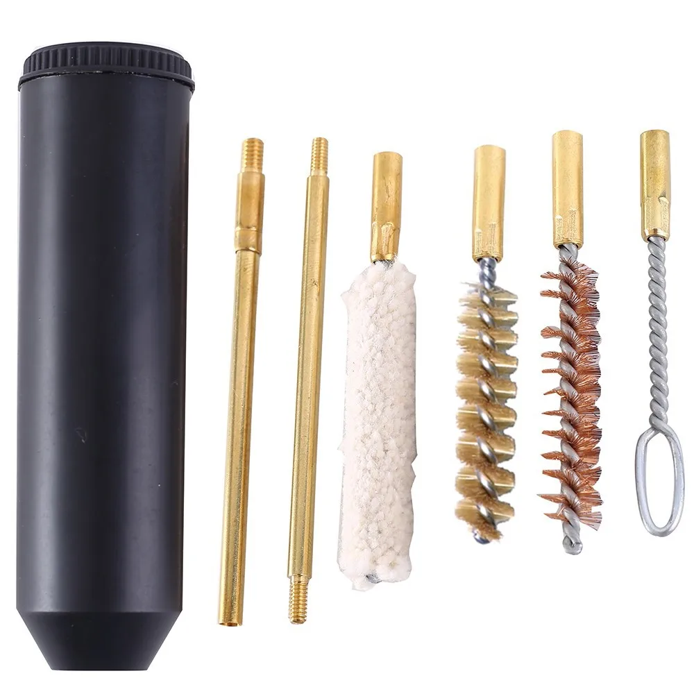 7 шт. набор для чистки тактического пистолета очиститель щетка Cal.38/357/9 мм очистки