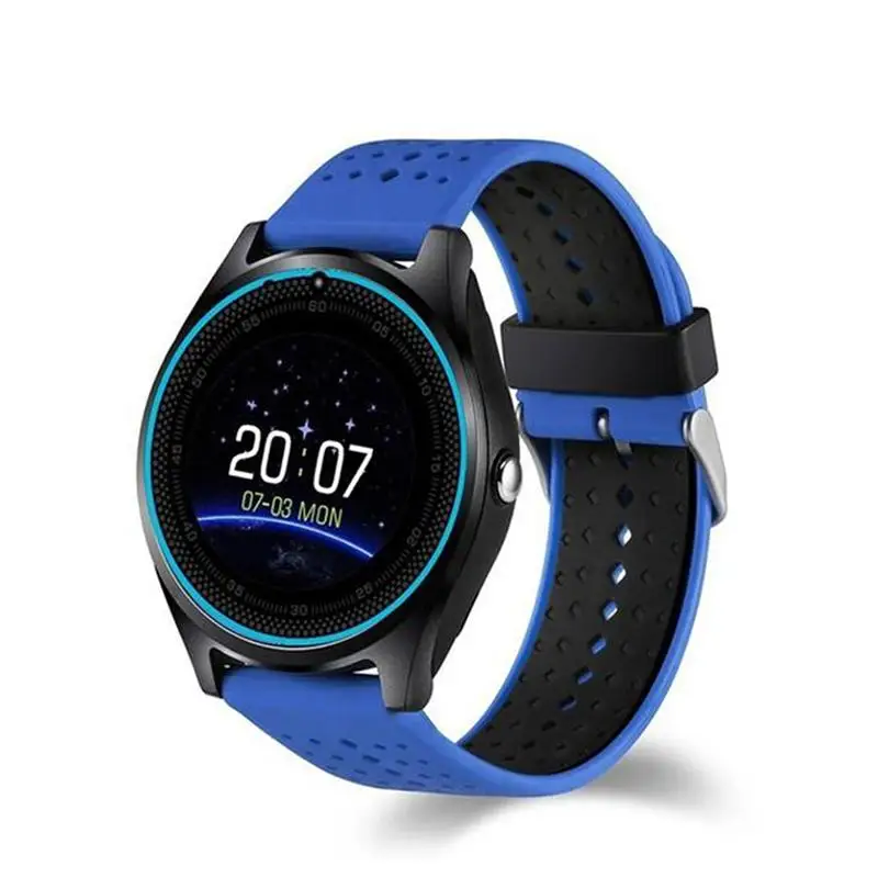 Smart Watch Bluetooth Call SMS Reminder Pedometer Monitor Sport Watch Activity Tracker for Android (Blue)