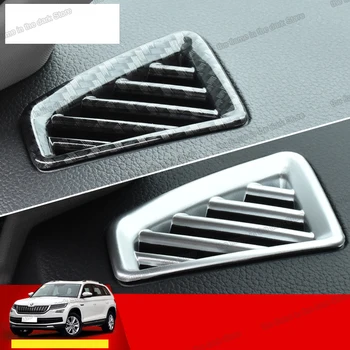 

Lsrtw2017 for Skoda Kodiaq Car Central Control Dashboard Vent Frame Trims Interior Accessories Chrome 2016 2017 2018 2019 2020