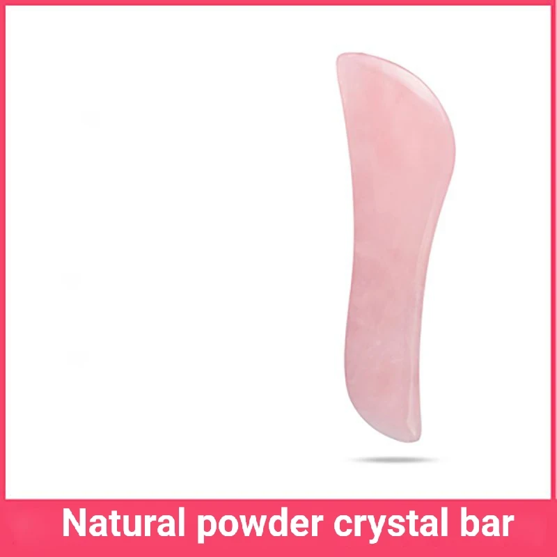 

Rose Quartz Jade Guasha Board Natural Stone Scraper Tools for Face Neck Back Body Pressure Therapy Facial Massager Skincare Tool