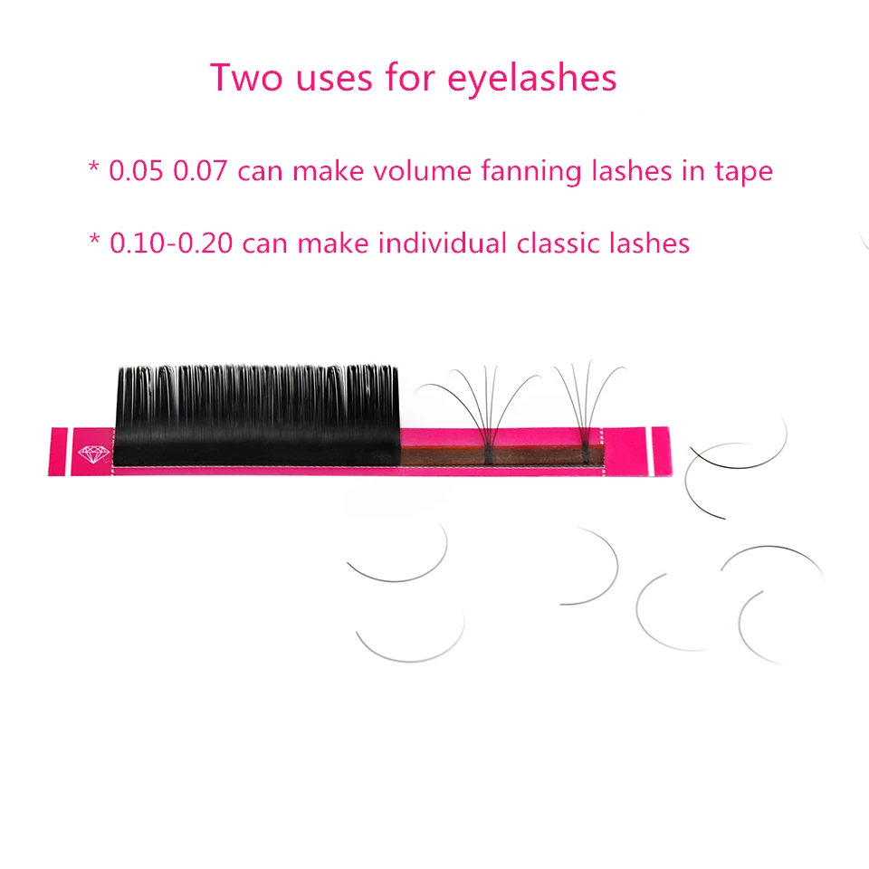 Natural Soft Korea Silk Lashes Extension All Sizes False Eyelash Extension for Professional Russian Volume Lashes Makeup Cilia