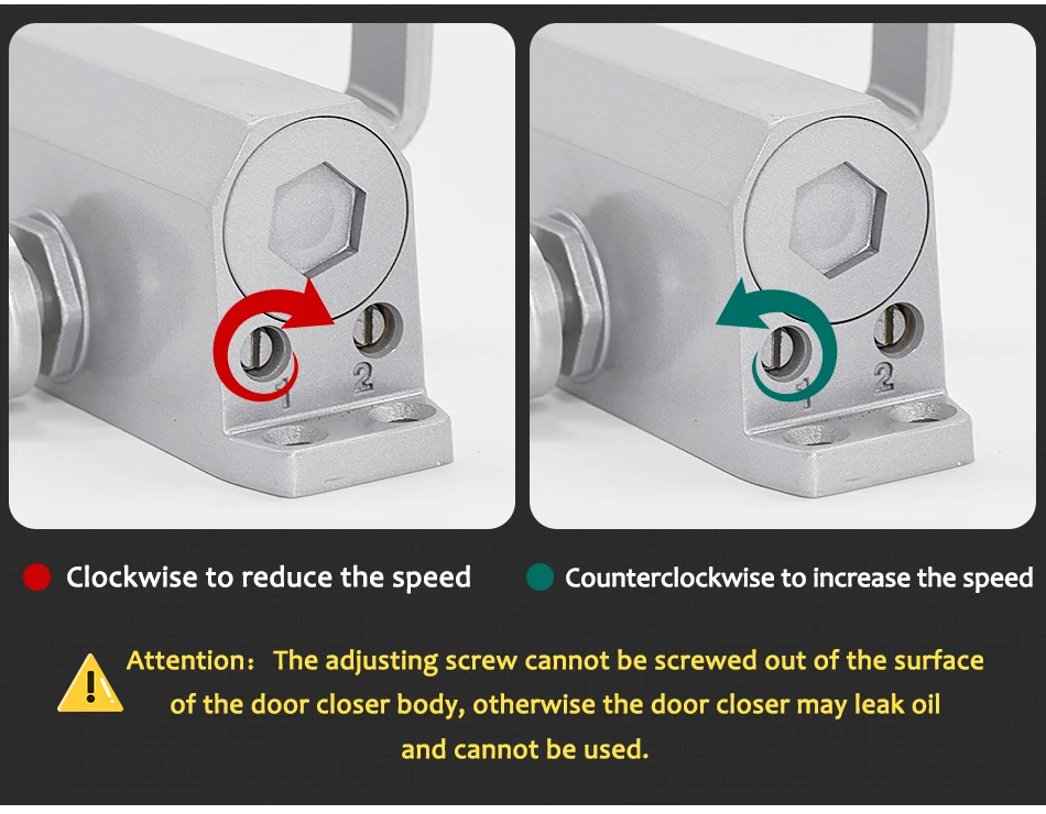 Marie 1102 silver automatic speed adjustable hydraulic buffer simple installation door closer for 25-45kg commercial residential_10