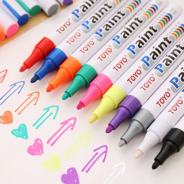 Waterproof Permanent Marker White  White Permanent Marker Fabric -  Waterproof Color - Aliexpress