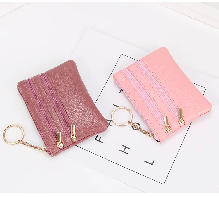 2021 Fashion Women Wallet Clutch Three Zip Female Short Small Coin Purse New Brand Design Soft Mini Card Holder Wallet Money Bag