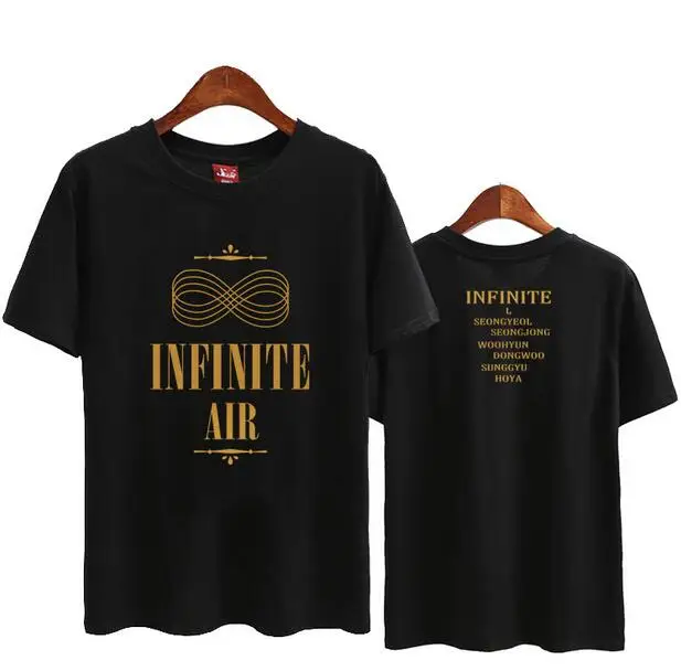 

Frdum Tommy Summer unisex infinite album air all member name printing o neck short sleeve t shirt kpop fashion lovers t-shirt