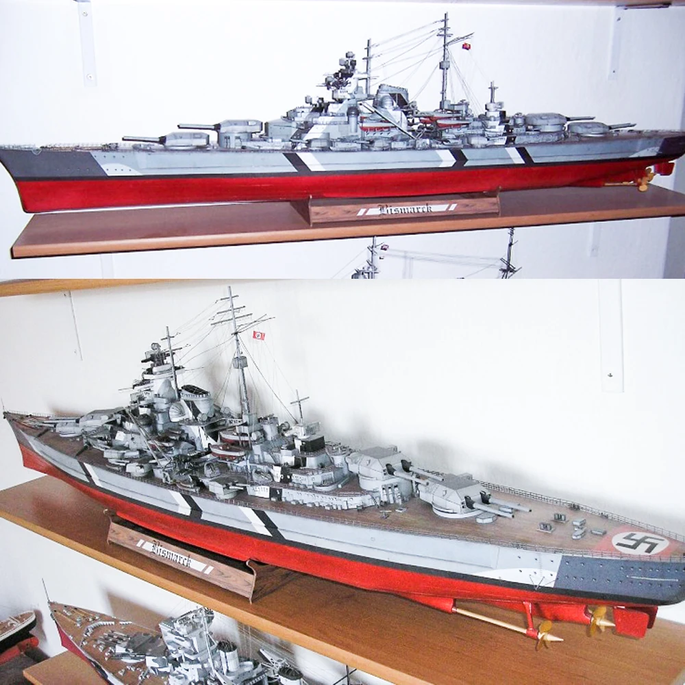 Paper Model German Bismarck Battleship Bismark GPM182 Full Version 1:280 Scale DIY Model Making Kits Birthday Gift for Kids' 2