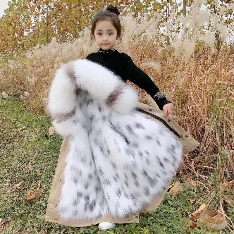 Girls Faux Fox Fur Coat Autumn Winter Children's Coat Kids