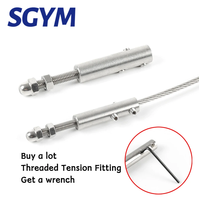 Cable Railing Wire Rope 1 5 2 3 4 5 6 8mm Threaded Stud Tension End Fitting Toggle Anchor Terminal With Hexagon Grub Screw Bolts Clamps Aliexpress