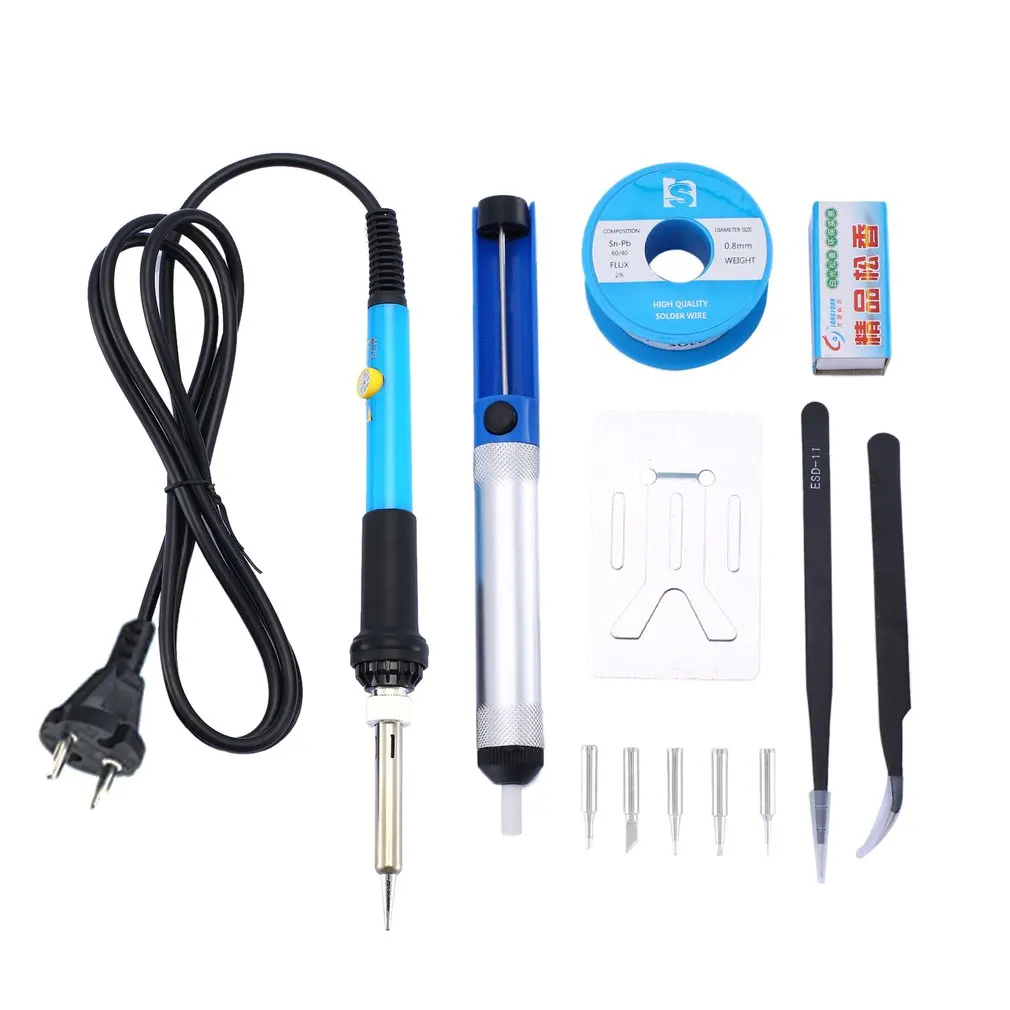 60W Electric Soldering Irons Temperature Adjustable Electric Iron Mini Handle Heat Pencil Soldering Iron Repair Tool Kit