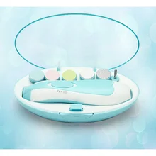 Электрический детский триммер для ногтей, детский ноготь пальца ноги, шлифовальное устройство с 6 шлифовальными головками, безопасный пилочка для ногтей, Женский маникюр, педикюр, инструменты