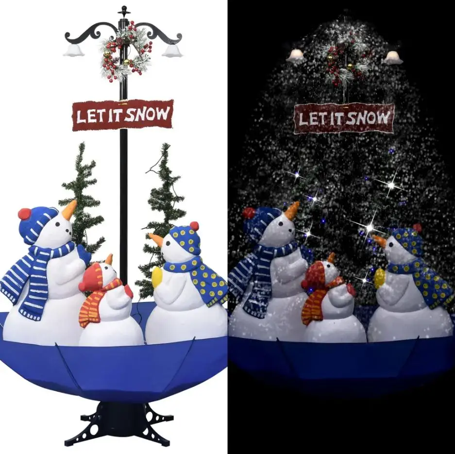 twintig Koloniaal oogsten Vidaxl Kerstboom Met Sneeuw En Paraplu Basis Blauw 170Cm Pvc|Bomen| -  AliExpress