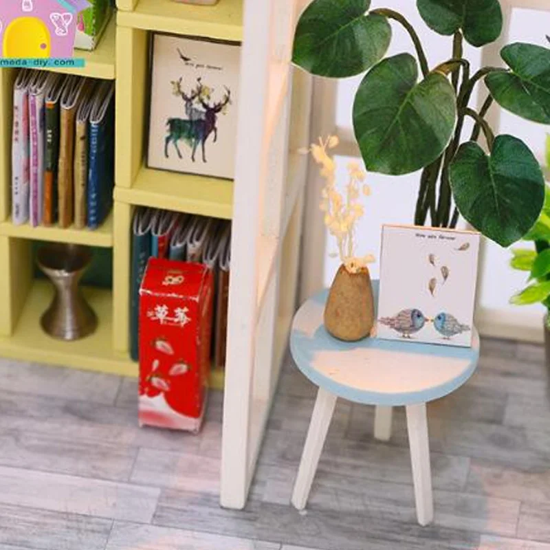 Кукольный дом Diy Миниатюрный Кукольный домик Модель деревянная игрушка мебель Каса де куклы Boneca дома подарок на день рождения