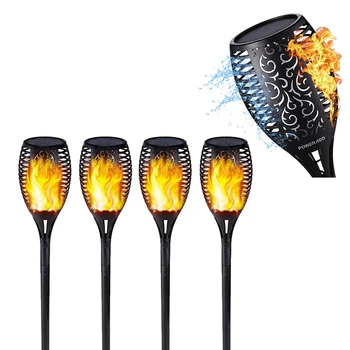 

4/2/1pcs 51/33LED Waterproof Flickering Flame Solar Torch Light Garden Lamp Light Outdoor Landscape Decoration Garden Lawn Light