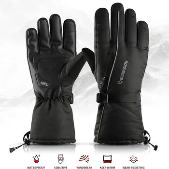 

Adults Gloves Unisex Waterproof Thickened Winter Gloves Cycling Skating Snowboarding Skiing Warm Mittens