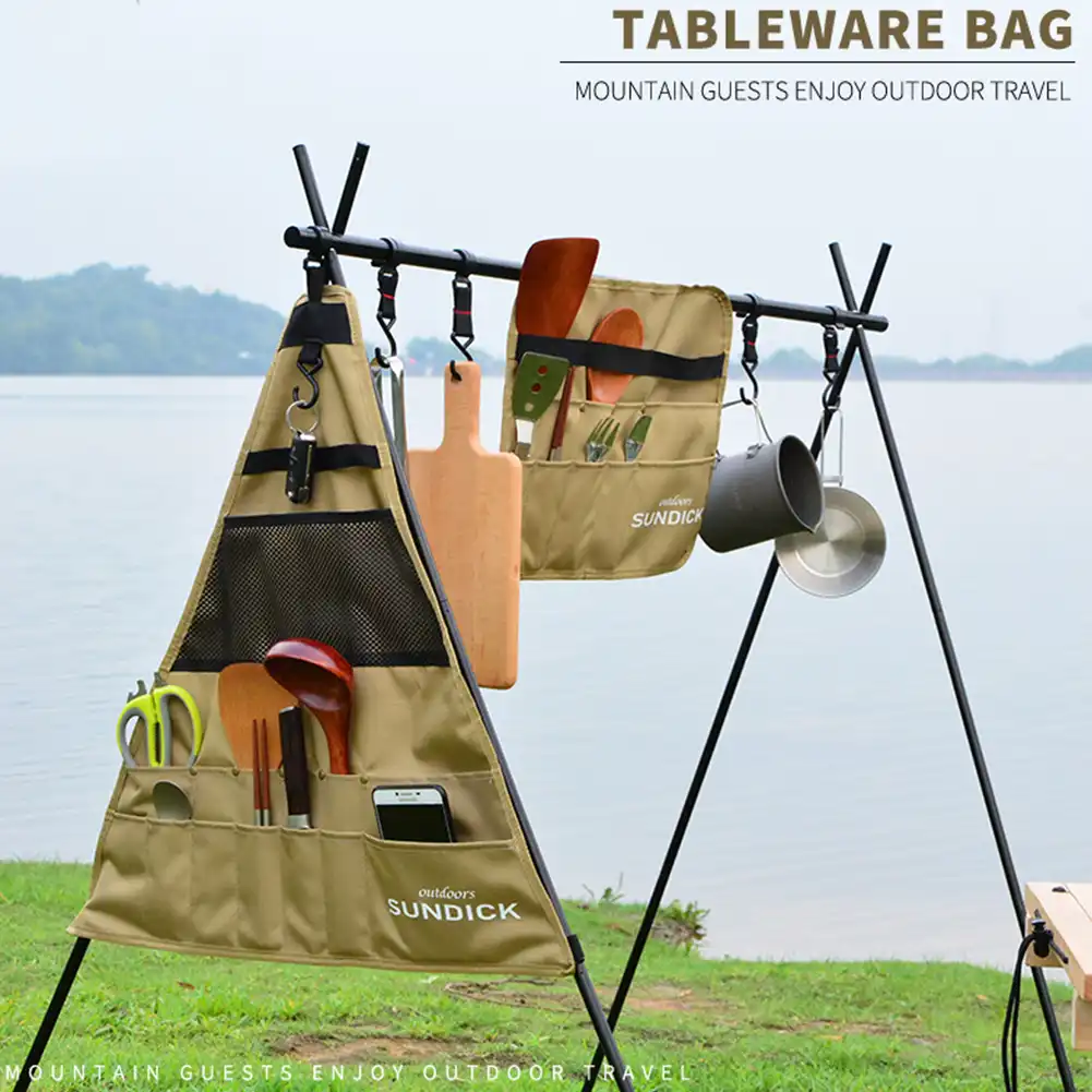 Metal Garbage Bag Holder Outdoor Camp Iron Trash Bag Bracket Dustbin