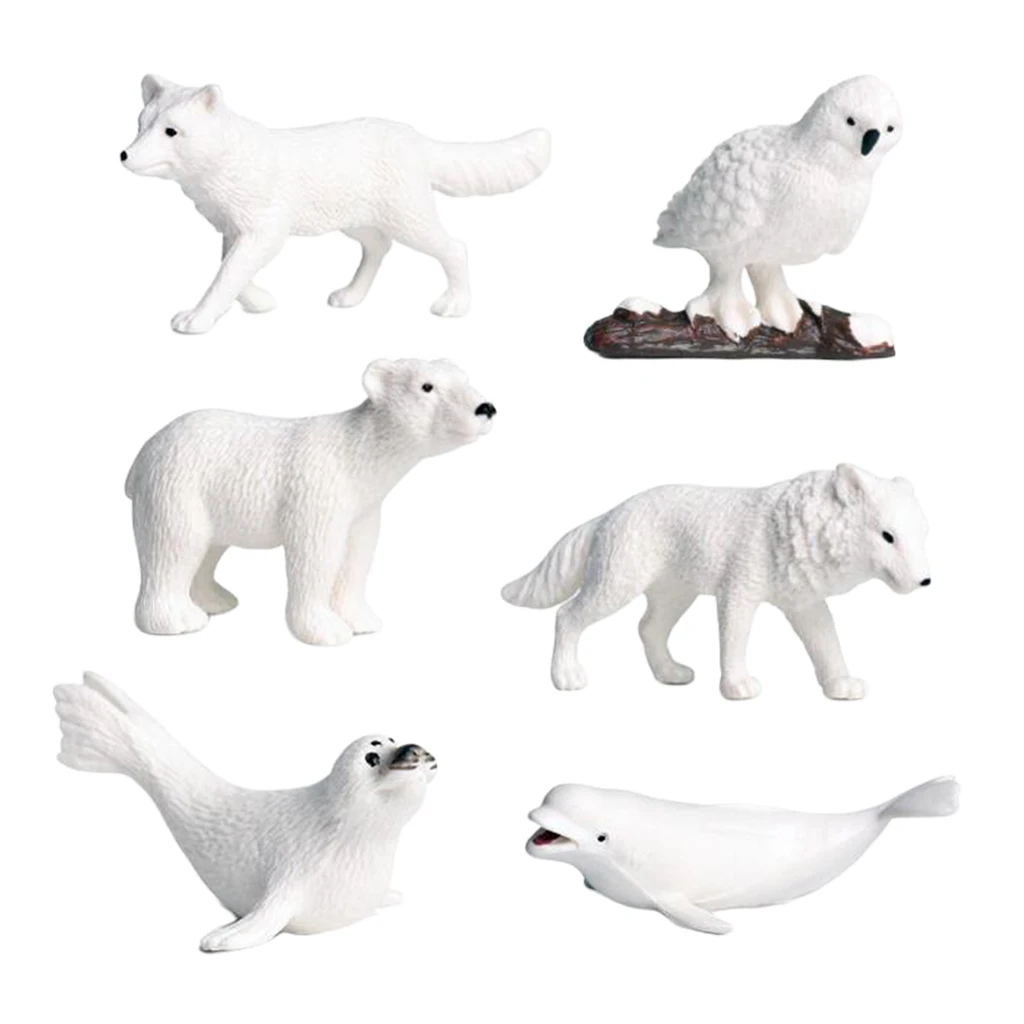 Polar Animal Toy Figurines Set, Simulation North Pole Animals Model for Kids 3-Years-Old & Up (6 Pcs) Polar Animal Toy Figurines Set, Simulation North Pole Animals Model for Kids 3-Years-Old & Up (6 Pcs)