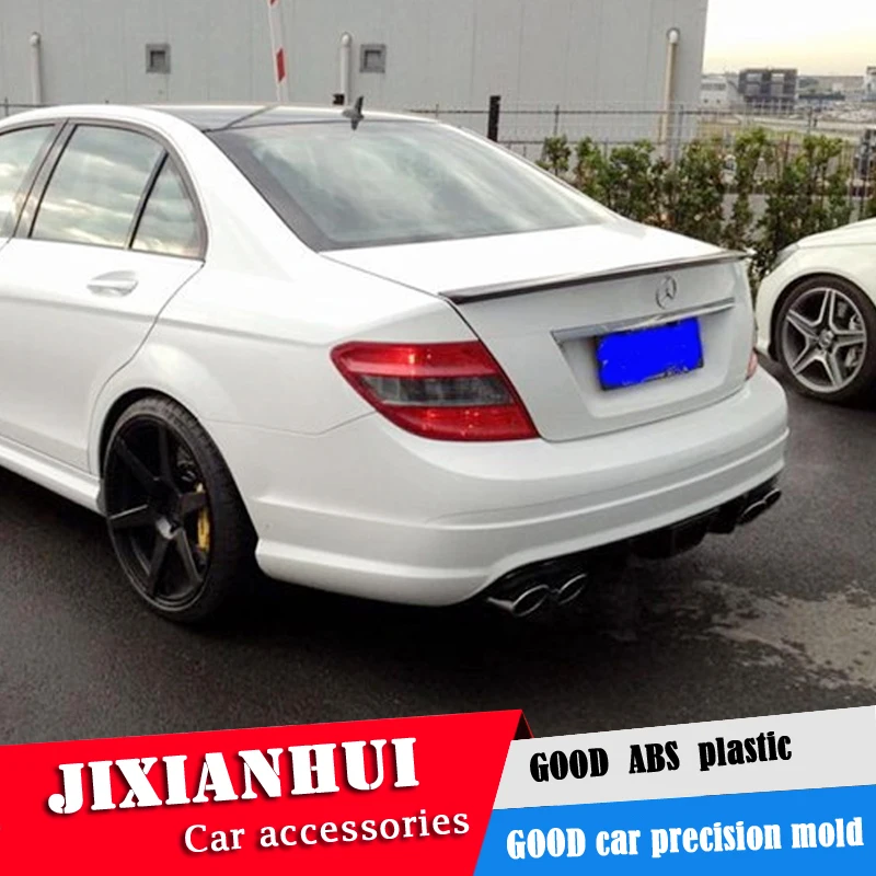 Спойлер для W204 2008 2014 Mercedes Benz C class C180 C200 спойлер из АБС пластика цвет заднего крыла