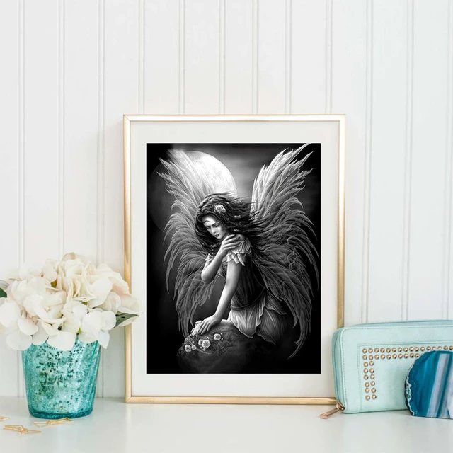 Angeli e demoni Room Decor pittura Horror donna figura diamante arte adulti  artigianato Kit gioiello punto