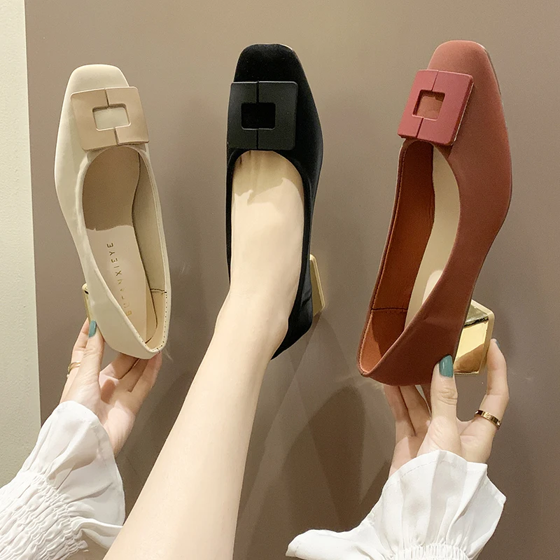 

Women's high-heeled shoes with 2020 new wild pumps shoes woman red bottom high heels wedding shoes
