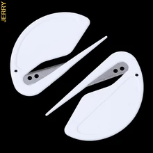 

2pcs Of Mini Plastic Letter Opener Sharp Letter Paper Envelope Security Paper Anti-cut Knife Blade Office Equipment Paper Cutter