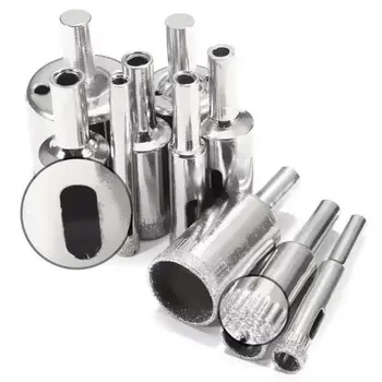 

11 Pieces 6 30mm Diamond Coated Hole Saw Locator Tile Marble Drills Guide Vacuum Base Sucker Drill Bits