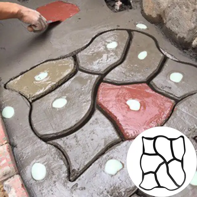 60Cmx50Cm Szabálytalan Járda Penész Diy Burkolat Cement Tégla Beton Útkészítő - Image 3