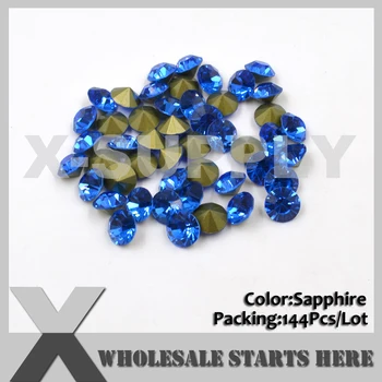 

SS38(8mm) Sapphire Loose Rhinestone Chaton,Pointed Sharp Back,Used for Single Metal Settings