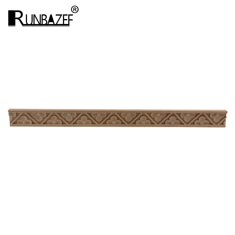 Wood Carving Carved Decal Corner Long Onlay Applique Unpainted Door Furniture Woodcarving Decorative Home Wall Craft Decor