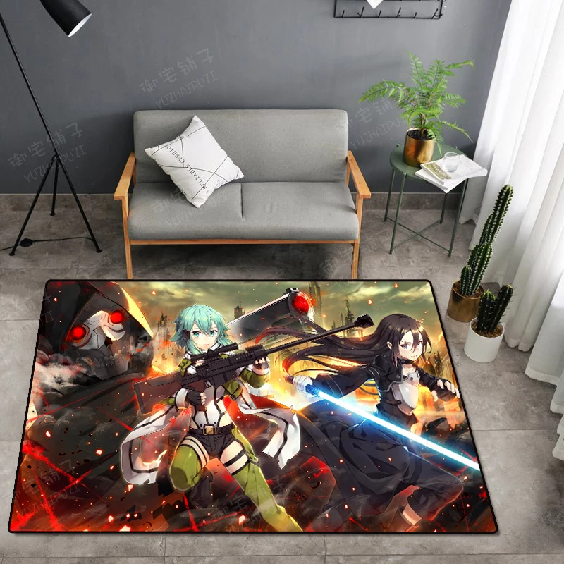 Мультфильм SAO Sword Art онлайн ковер для спальни коврик нескользящий коврик мультяшный подарок - Цвет: Style 16