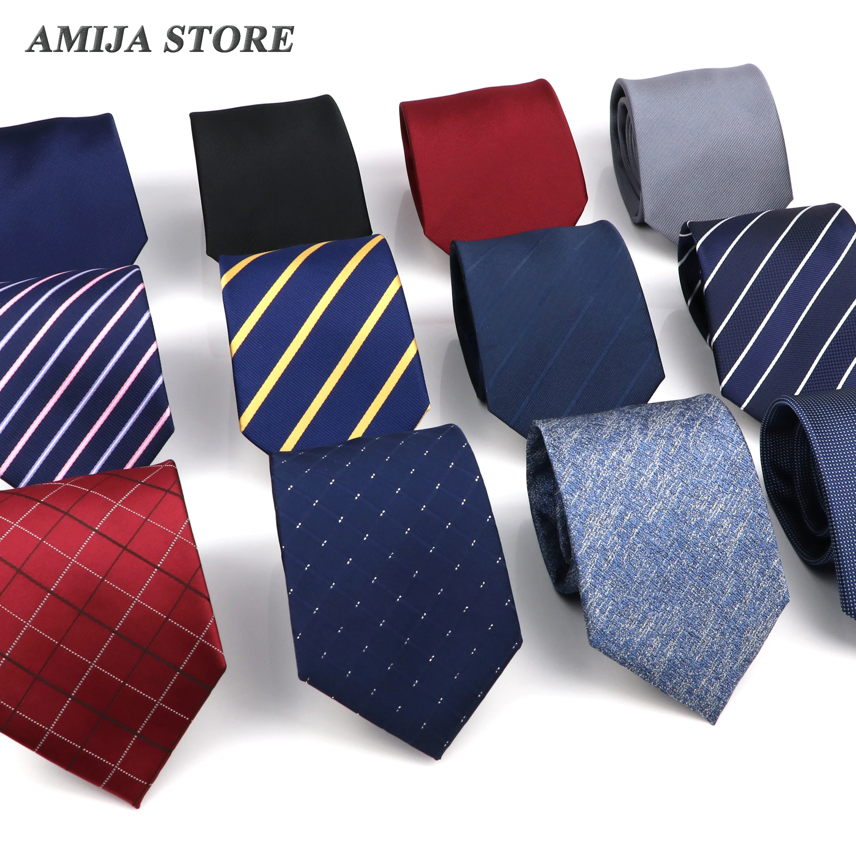 Blue Business Solid Classic Men's Tie Striped Necktie Formal Original Gift For Man Daily Wear Accessories Cravat Wedding Party