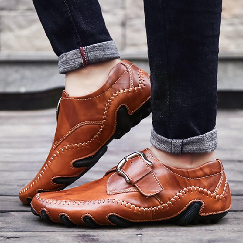 Zapatos de talla grande para hombre, calzado informal de cuero, moda europea y americana, invierno, de 2021|Zapatos informales de hombre| - AliExpress