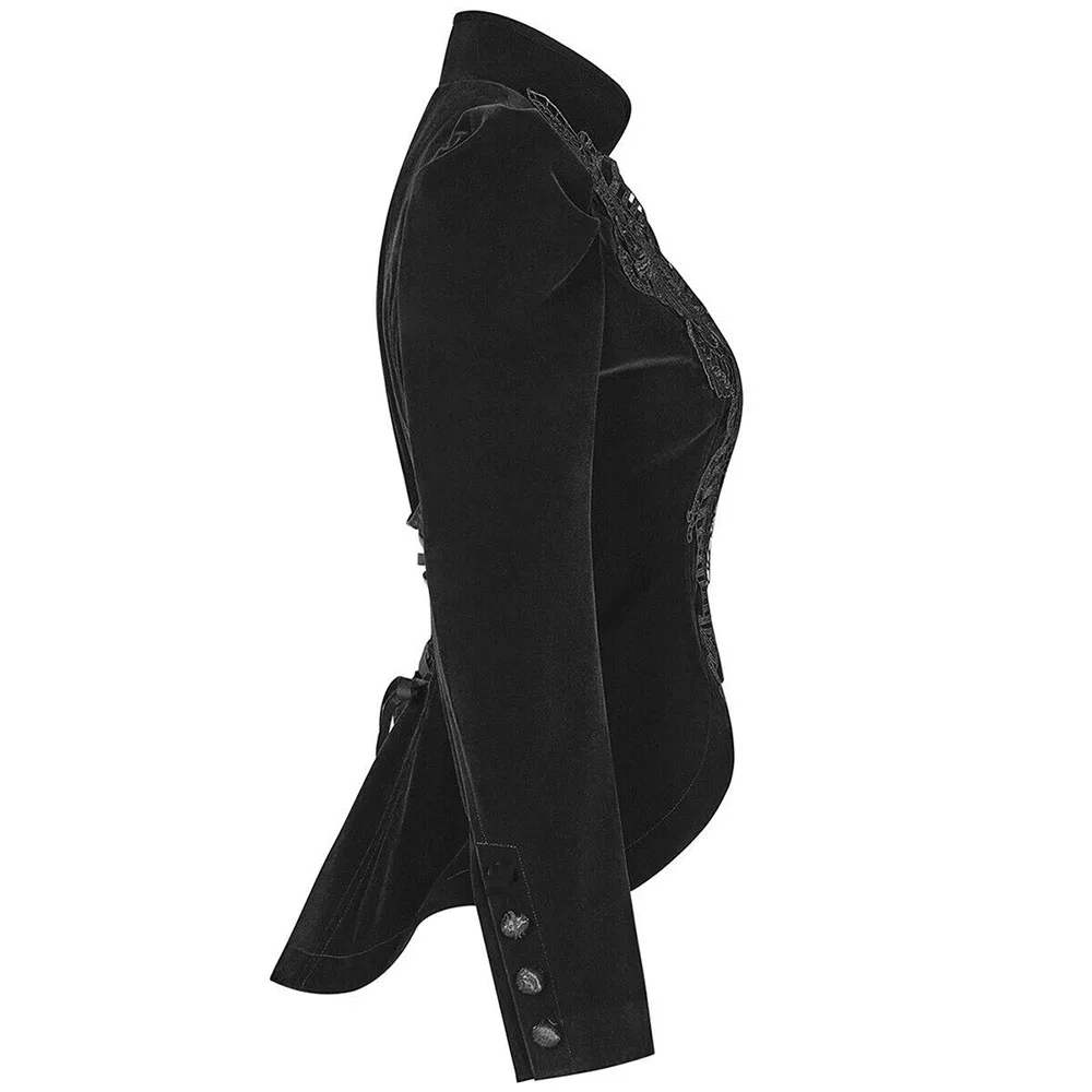 Rosetic женское готическое винтажное Пальто черное пальто Верхняя одежда на молнии куртка Casaco Feminino Большие размеры Ретро бандажная куртка на шнуровке
