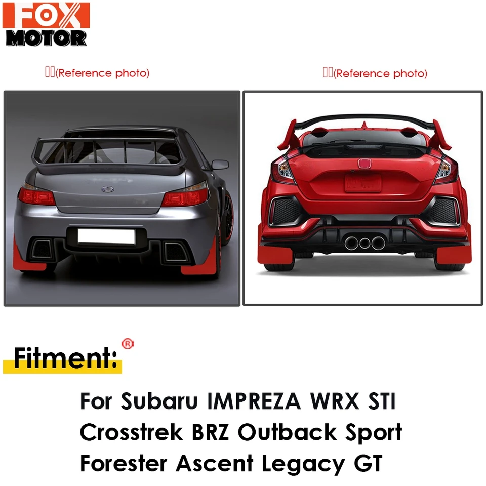 Spatborden Voor Subaru Voor Impreza Voor WRX STI XV Voor BRZ Spatlappen Splash Guards Spatborden Wielkasten Voor Scion FR-S Voor Forester SF SG SH SJ SK XT Spatlapbeschermer(4pcs-Black-RS