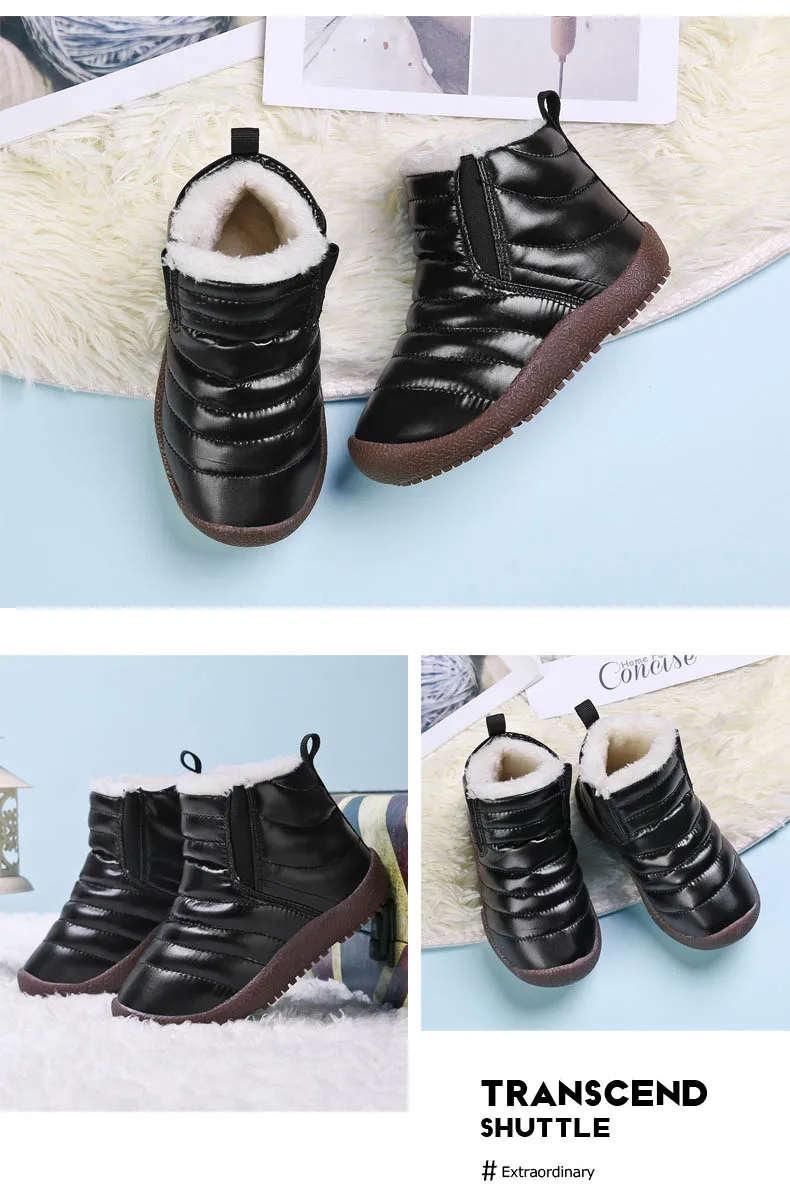 Winter Boots Girls Waterproof Snow Shoes Kids Toddler Keep Warm Children For Girl Boys Boots Ankle Winter Baby Shoe Buty