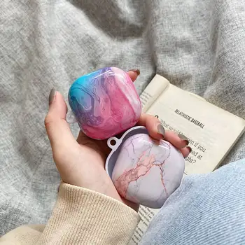 

For Samsung Galaxy Buds Live Earphone Cover Luxury rainbow Marble Colorful Pattern Hard PC Headphone Case for Samsung Live Case