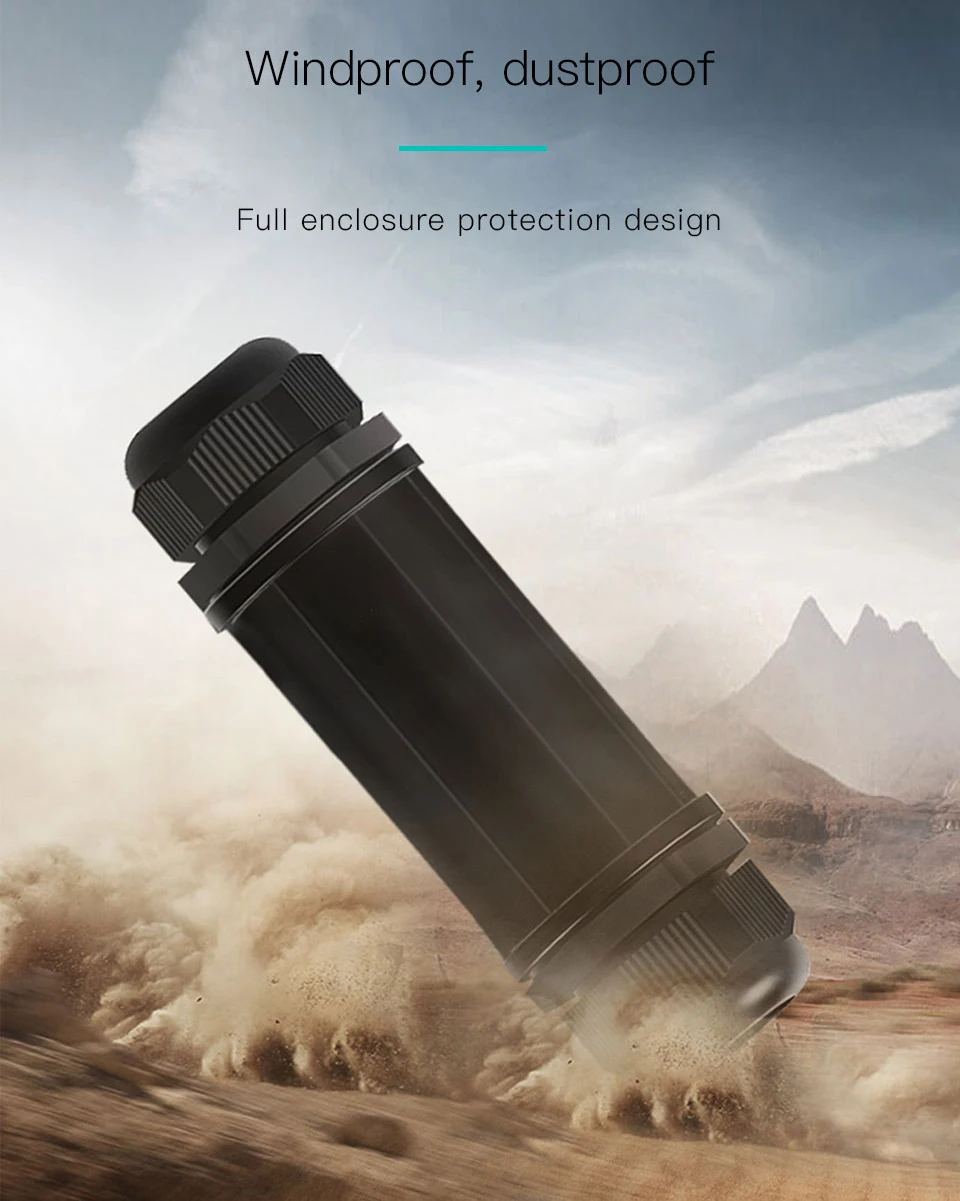 Waterproof RJ45 Ethernet Network Cable Connector - IP67 Double Head Adapter Coupler for Cat5, 6, 7, 8P8C Description Image.This Product Can Be Found With The Tag Names Computer Cables Connecting, Computer Peripherals, Connector ip67 ethernet network cable connector, PC Hardware Cables Adapters