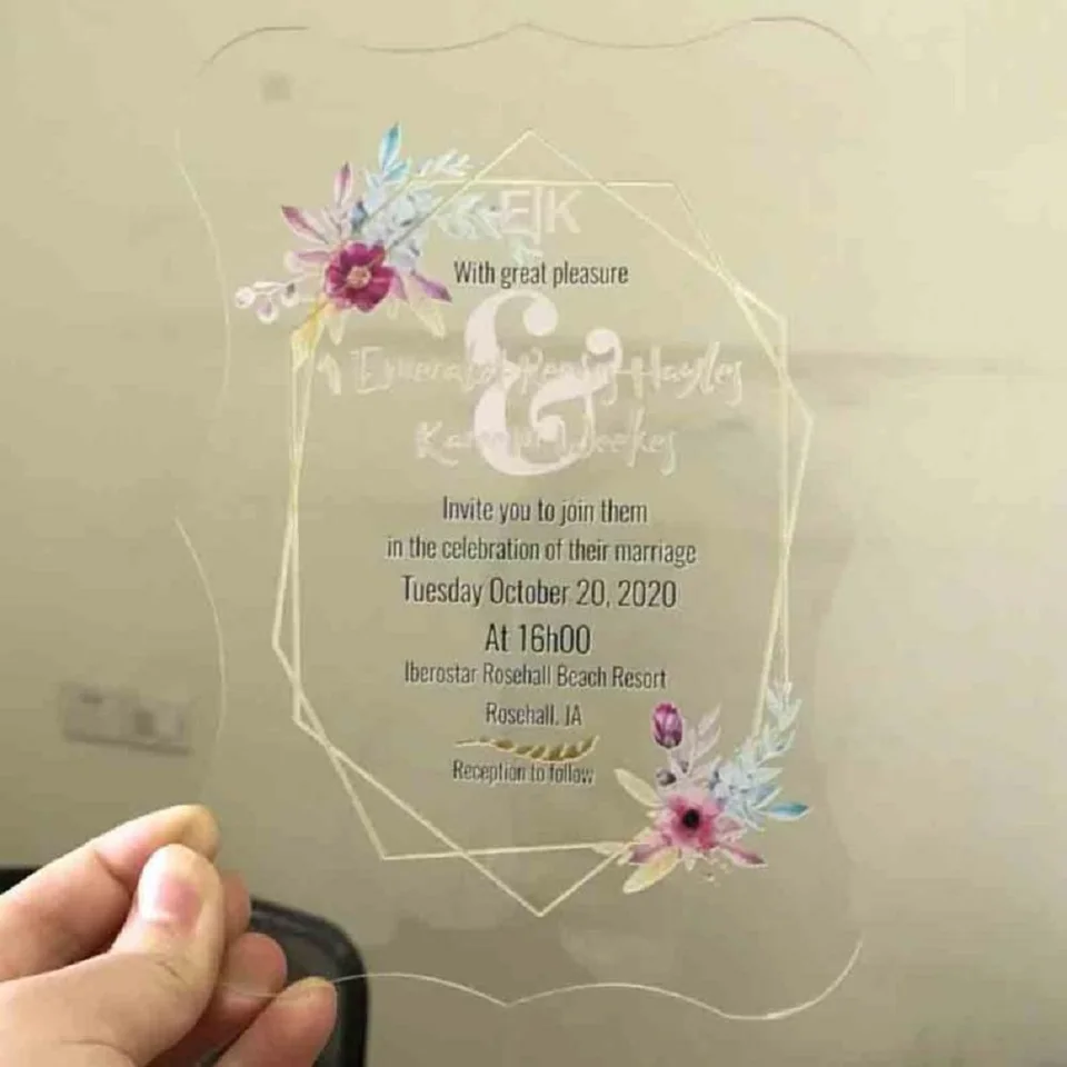 25pcs New Custom Design Acrylic Materials Card Wedding Menu Card Birthday Party Decoration Invite Card Wedding Invitation Card Cards Invitations Aliexpress