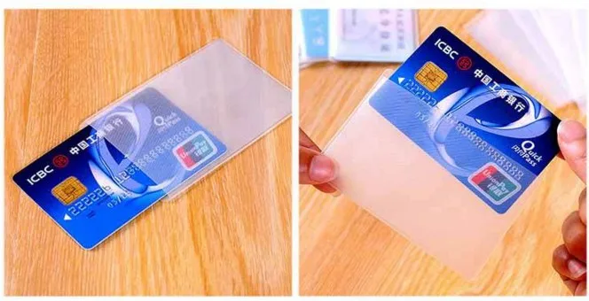5 шт. ПВХ ID держатель для кредитных карт Водонепроницаемый Прозрачный чехол для карт